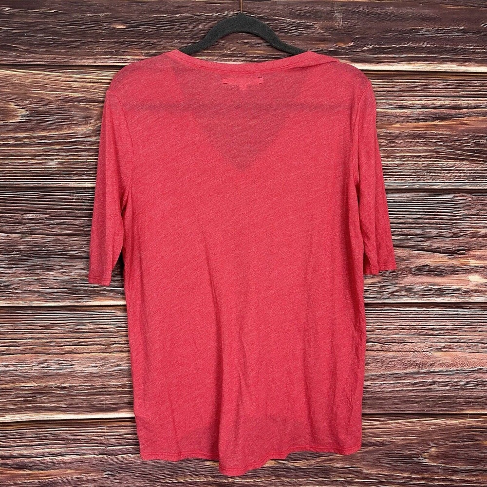 Xirena Red Pink V-Neck Tee Short Sleeve Womens Size XS - Picture 5 of 6
